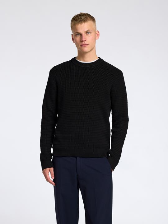 Actual product image Selected Homme Slhtheo Ls Knit Structure Crew Neck (L)