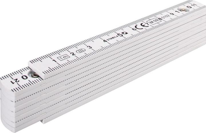 Image du produit Stabila Mètre pliant en plastique Type 1104 m blanc échelle métrique (130 mm)