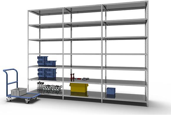 Image du produit eurokraft pro Rayonnage à visser, modèle léger, galvanisé