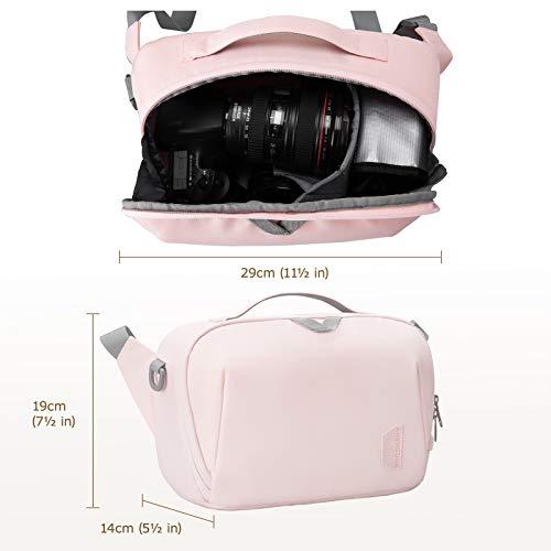 Produktbild Only-Bags.Store Kameratasche Grosse Umhängetasche Schultertasche, für DSLR SLR-Kamera und Zubehör, Rosa (Kamera Schultertasche)