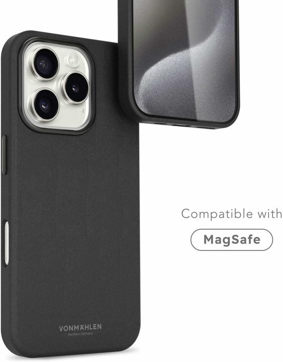 Produktbild Vonmählen Kunstleder-Case für iPhone 16 Pro Max schwarz (Apple iPhone 16 Pro Max)