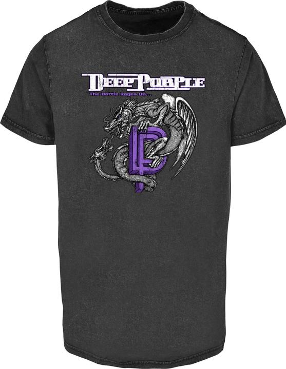Actual product image Merchcode Deep Purple Dragon Acid Wash Tee - 182591 (S)