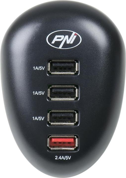 Produktbild PNI USB Ladegerät 4-Port, für Smartphone, Tablets und Kameras