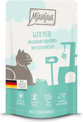 Produktbild Mjamjam Gute Pute an gedämpftem Kürbis (Adult, 12 Stk., 1500 g)