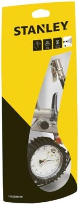 Produktbild Stanley Pneumatisches Reifenfüllpistole mit Manometer, 3 Aufsätzen, für Fahrräder, Bälle und