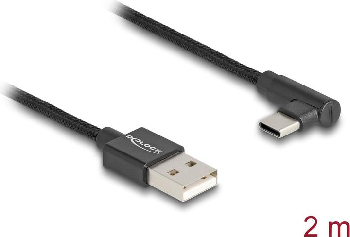 Actual product image Delock USB 2.0 Cable Type-A male to USB Type-C male wired (2 m, USB 2.0)