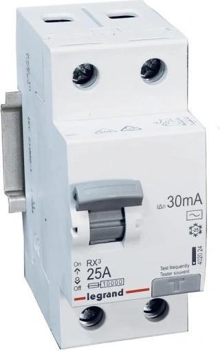 Image du produit Legrand Interrupteur RCD LE-402024 MONOPHASE, AC-TYP 30 mA 25 A