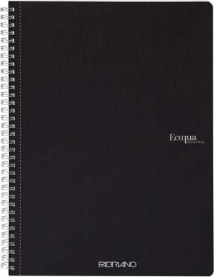 Actual product image Fabriano Notebook EcoQua spiral bound squared Nero (A4, Checked, Soft cover)