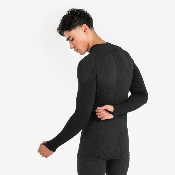 Immagine prodotto Kipsta Camicia funzionale a maniche lunghe da donna/uomo - Keepdry nero (M)