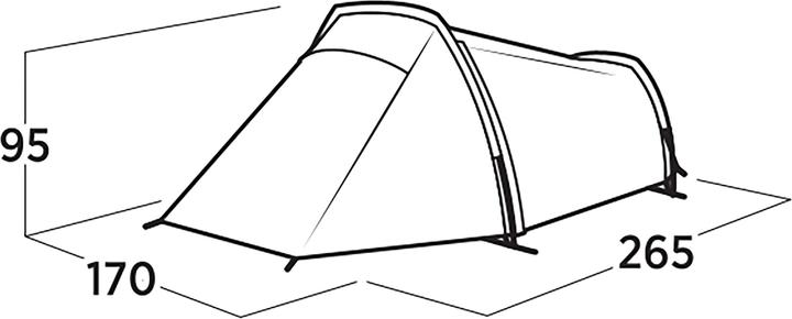 Produktbild Easy Camp Tunnelzelt Sarek 2 (dunkelgr?n/orange, Modell 2025) (Tunnelzelt, 2.20 kg, 2 Personen)