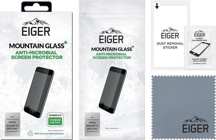 Actual product image Eiger Mountain Glass+ (1 Piece, Apple iPhone 13 Pro Max, Apple iPhone 14 Plus)