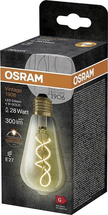 Actual product image Ledvance LED vintage lamp (E27, 4 W, 300 lm, 4 x, G)