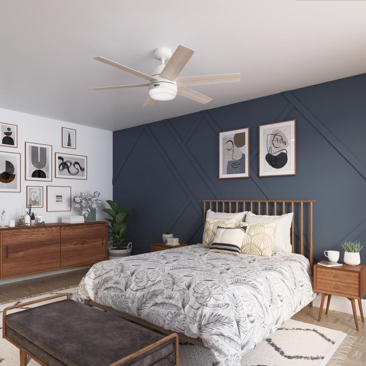 Image du produit Hunter Fans DC Deckenventilator Arete Weiss mit Licht & Fernbedienung (42.70 dB)