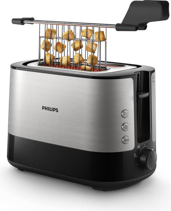Produktbild Philips Viva Collection HD2635/90 toaster 2 slice(s) Black, Titanium