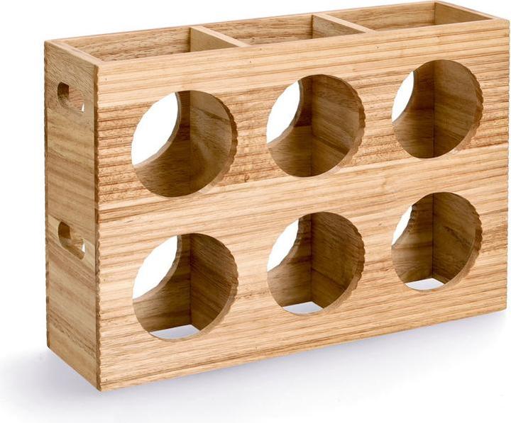 Produktbild Zeller Present Weinregal "Stripes", für 6 Flaschen, Gummibaum (6 Fl.)