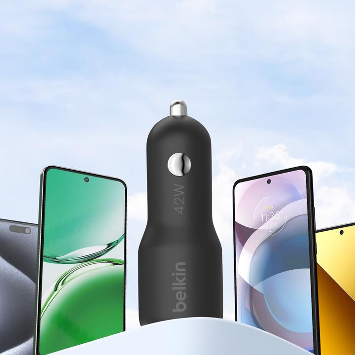 Produktbild Belkin 42w - 30w USB-C 12w USB-A Car Charger