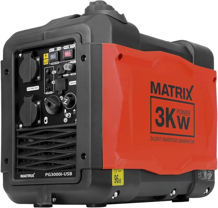 Produktbild Matrix Notstromaggregat 2x USB | PG 3000i-USB | 3000 Watt | 4-takt | 2x230V (4 l)