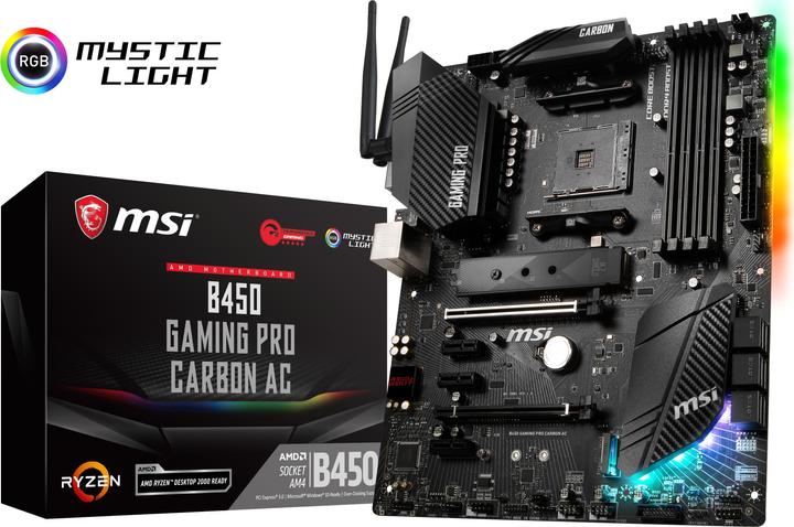 Image du produit MSI B450 Gaming Pro Carbon AC (AM4, AMD B450, ATX)