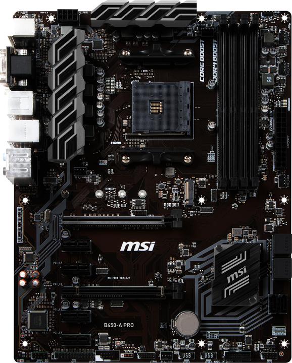 Actual product image MSI B450-A Pro (AM4, AMD B450, ATX)