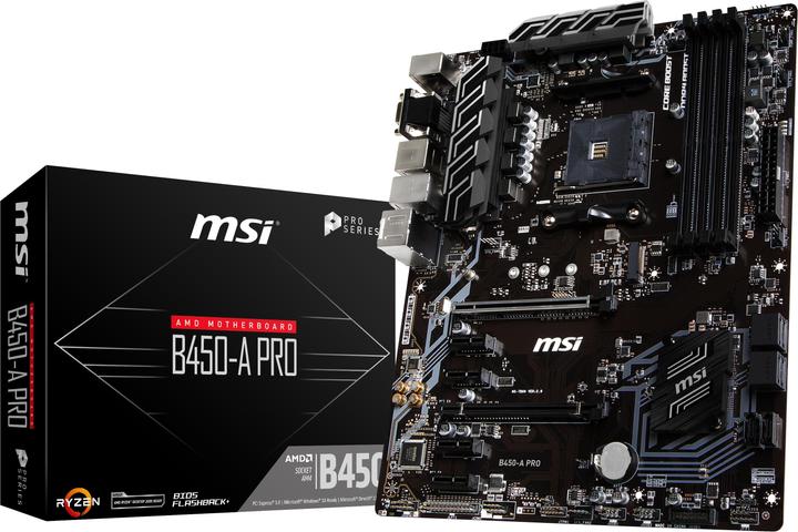 Actual product image MSI B450-A Pro (AM4, AMD B450, ATX)