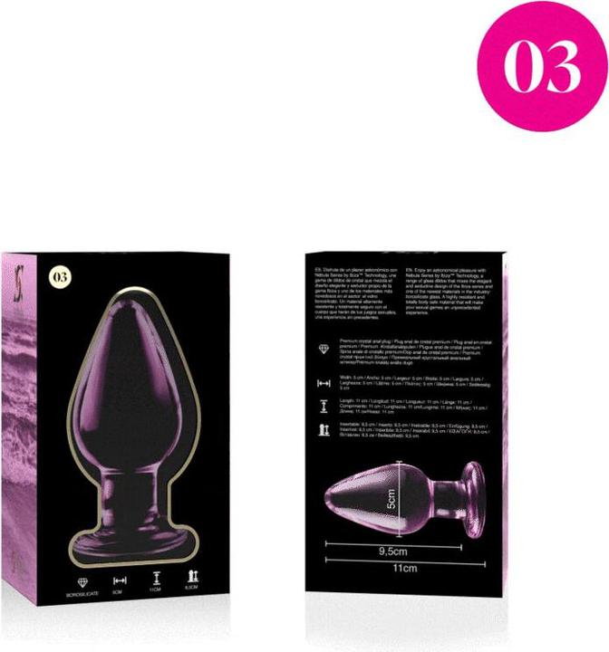 Image du produit Ibiza Nebula Series By ™ - Modèle 3 Plug Anal Verre Borosilicate 11 X 5 cm Rose