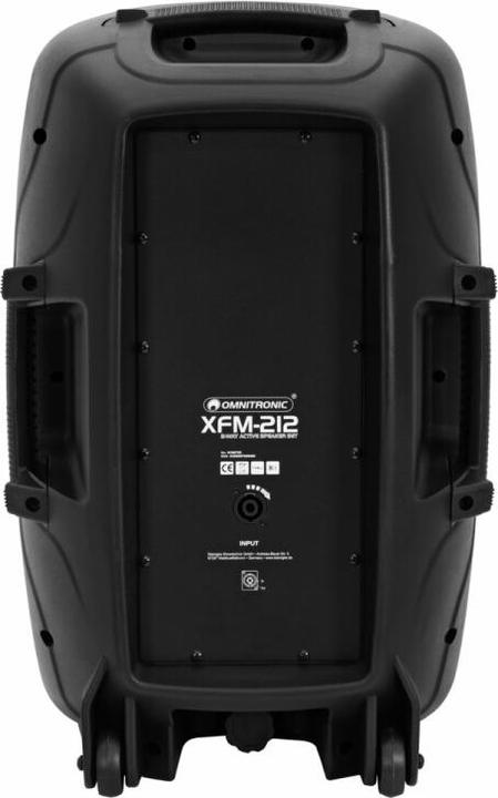 Actual product image Omnitronic Active PA speaker set XFM 212AP Bluetooth, incl. microphone, trolley function (Active, 1x 150 W)