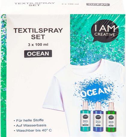 Produktbild I Am Creative Textilspray Set, 100ml, 3 Stk. (Grün, Blau, Türkis, 100 ml)
