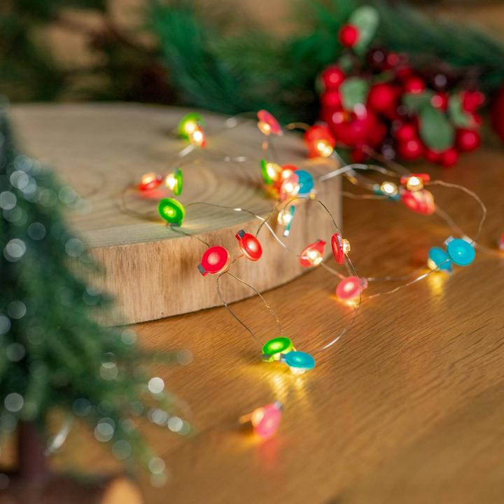 Produktbild Lindby Motje LED-Lichterkette, Kugeln,rot, grün (3.20 m)