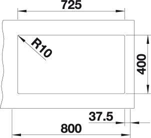 Actual product image Blanco Subline 430/270-U (Undermount sink, 46 cm, 75.50 cm)