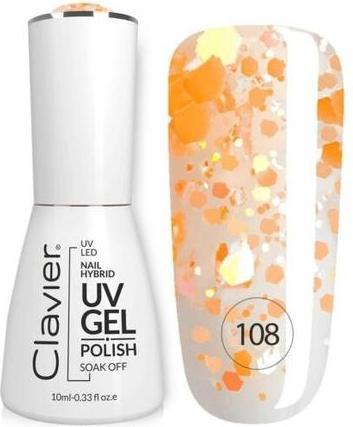 Image du produit Clavier Luxury Nail Hybrid Uv Gel Hybride pour vernis à ongles 108 Orangeade 10Ml (108 Orangeade, Vernis semi-permanent)