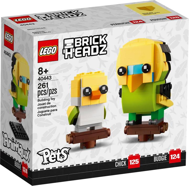 Actual product image LEGO BrickHeadz Budgie 40443 (40443, LEGO Brickheadz, LEGO Rare Sets)