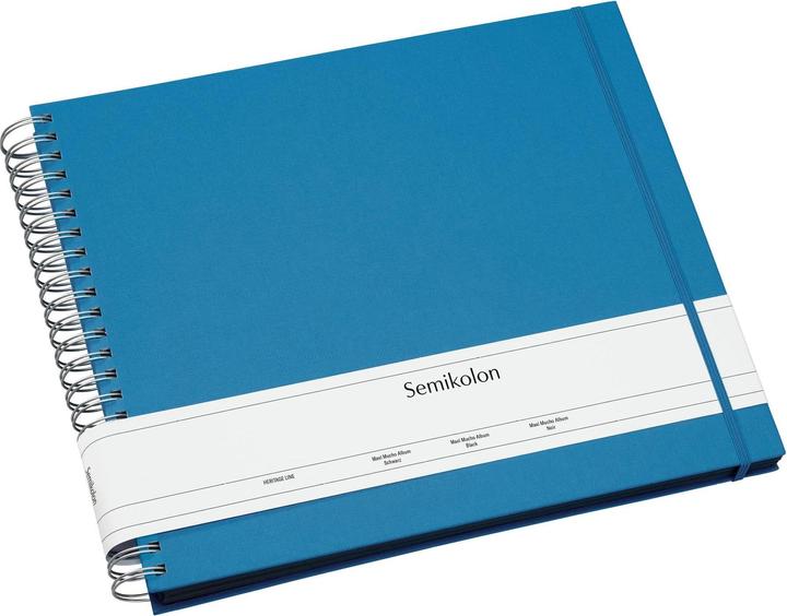 Produktbild Semikolon Fotoalbum Maxi Mucho 34.5 x 30 cm Blau, Schwarze Seiten (10 x 15 cm, 9 x 13 cm)
