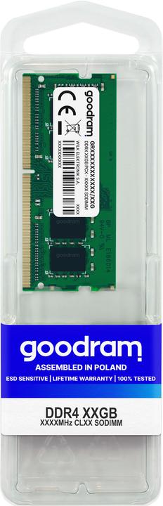 Immagine prodotto Goodram 32 GB di RAM DDR4 PC3200 CL22 1x32GB (1 x 32GB, 3200 MHz, DDR4-RAM, SO-DIMM)
