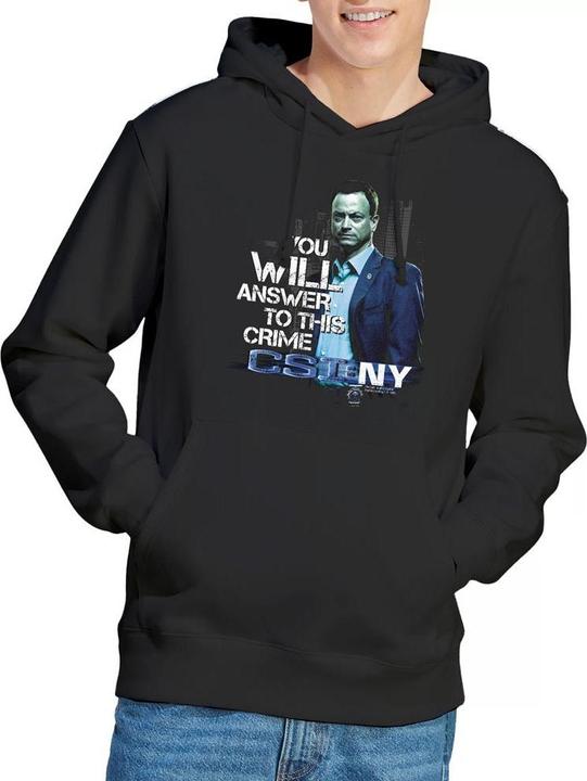 Immagine prodotto Csi: NY You Will Answer Felpa con Cappuccio Uomo (M)
