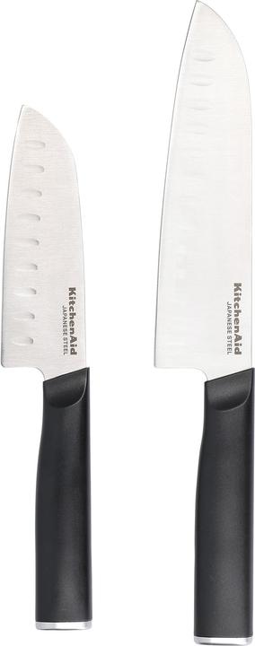 Image du produit KitchenAid Classic Santoku Set, 2 couteaux japonais en acier à haute teneur en carbone (18 cm)