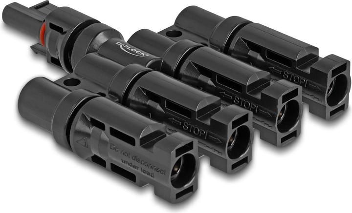 Produktbild Delock DL4 Solar Konnektor 1x Buchse zu 4x Stecker, IP67 (Solarstecker)