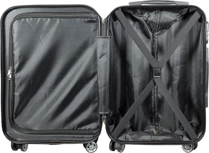 Produktbild Trendyshop365 3-teiliges Hartschalen-Kofferset mit Städte-Motiv (94 l, Handgepäck (bis 50l))