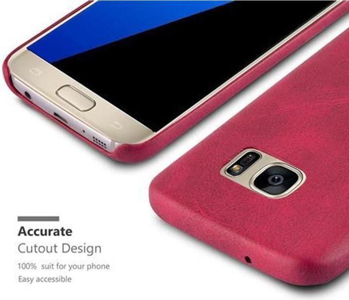 Image du produit Cadorabo Couverture rigide en similicuir avec structure (Samsung Galaxy S7)
