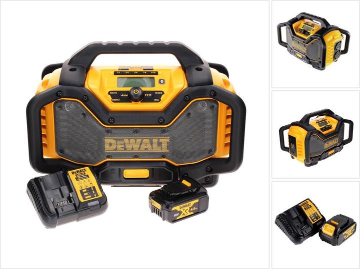 Immagine prodotto DeWalt DCR 027 M1 Batteria radio DAB+ 10.8-18.0 V + 1x batteria 4.0 Ah + caricabatterie (DAB, FM, Bluetooth)