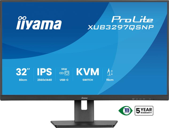 iiyama Monitor XUB3297QSNP-B1 (2560 x 1440 Pixel, 32")