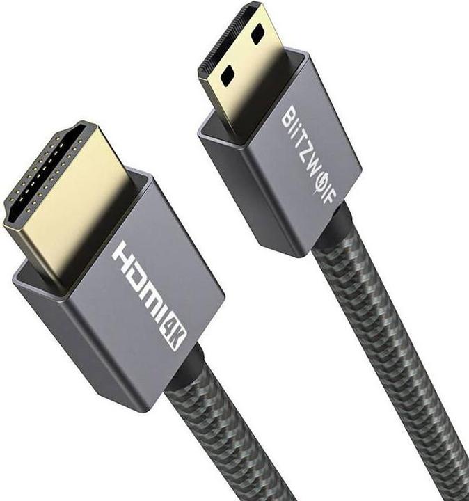 Actual product image BlitzWolf BW-HDC4 HDMI to HDMI cable 4K, 1.2m (black) (1.20 m, HDMI)