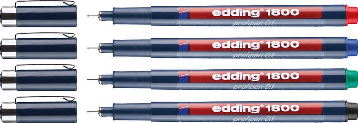 Edding Profipen 1800 (Schwarz, 1 x)