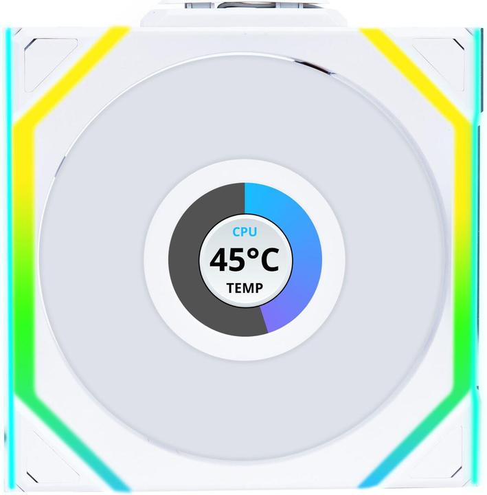Actual product image Lian-Li UNI FAN SL Wireless LCD fan, ARGB, PWM - 120 mm, white (120 mm, 1 x)
