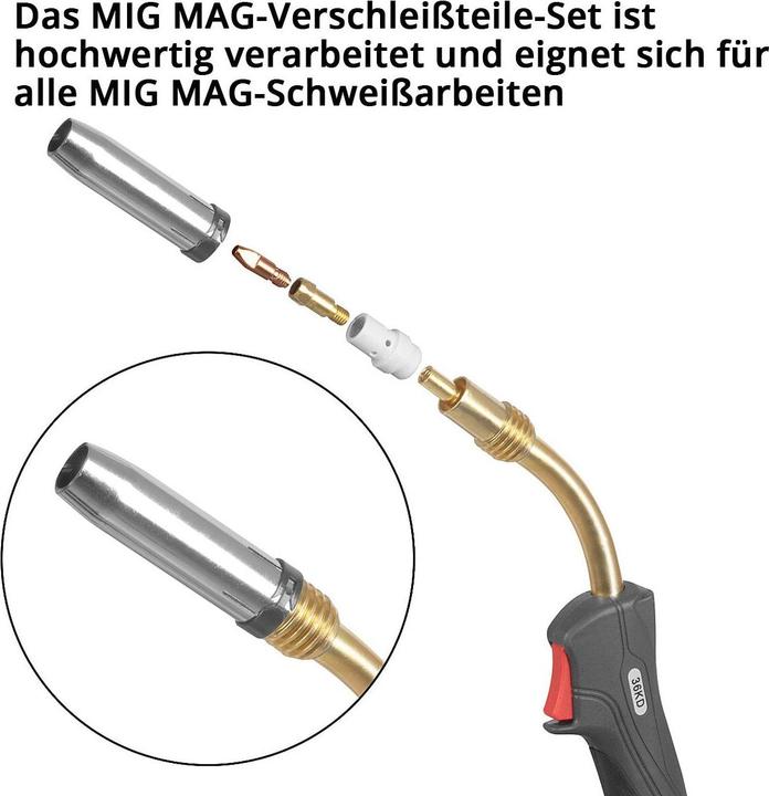 Produktbild Stahlwerk MIG MAG Verschleissteile Set 26tlg AK36 MB36 Schweissbrennerzubehör