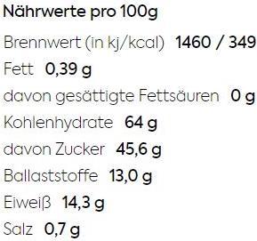 Nährwerte und Zutaten KoRo Bio Goji Beeren (1000 g)