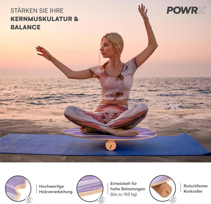 Image du produit Powrx Balance Board mit Rolle für Indoor & Outdoor Training
