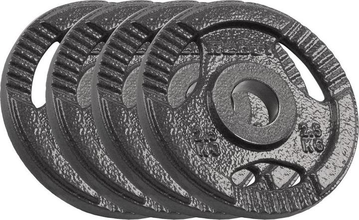 Actual product image Rebel Olympisches Hantelset aus Gusseisen 4x2 5kg Bohrung 51mm Platte mit Griffen ACTIVE (4 x 5 kg)