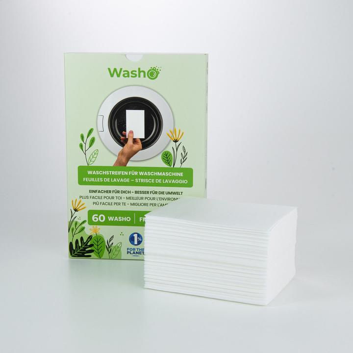 Actual product image Washo Washing strips (60 Washing cycles, Washcloths)