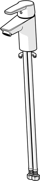 Produktbild Hansa HANSAPOLO Waschtisch-Einhebelmischer, Ohne Ablaufgarnitur, Ausladung 103mm, 51422293