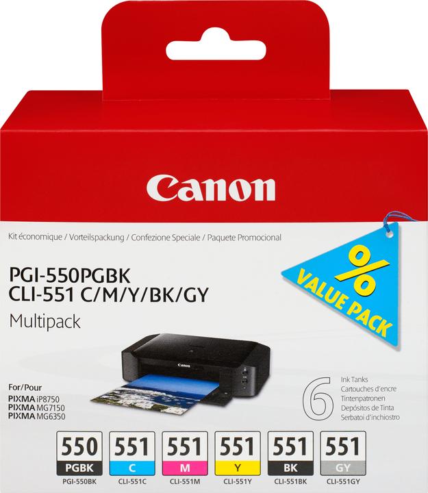 Produktbild Canon Cli-551/Pgi-550 (M, PGBK, BK, GY, Y, C)